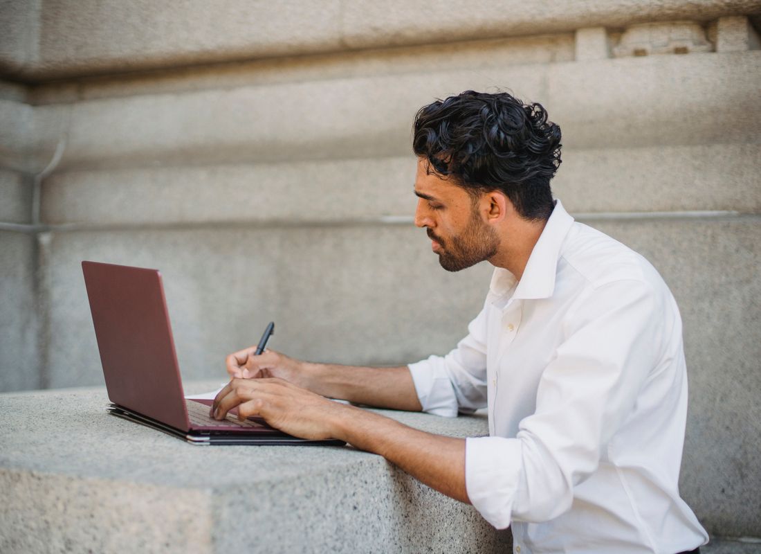 A wholesaler submitting a deal from a laptop